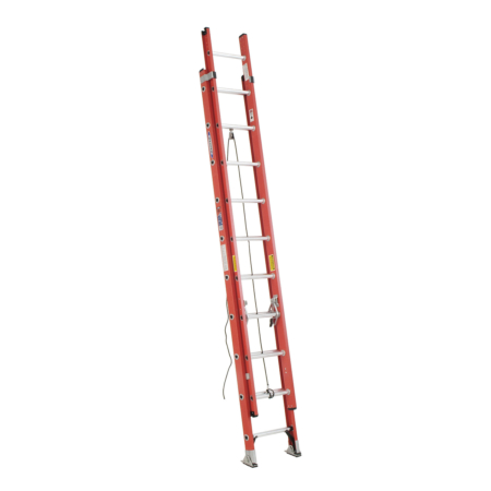 20ft Type IA Fiberglass D-Rung Extension Ladder D6220-2