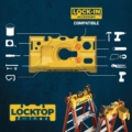 Step ladder locktop with explanation of hole explanation