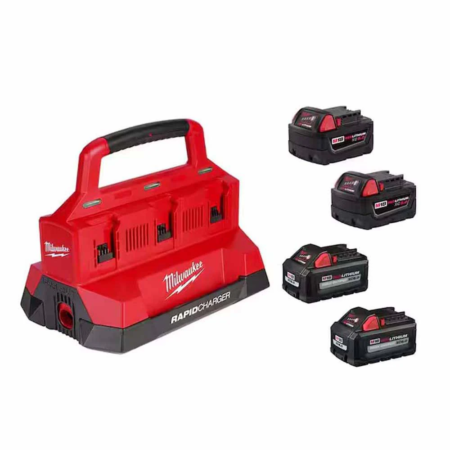 Milwaukee 48-59-1865POC M18 18V PACKOUT Rapid Charger w/ 2-M18 C6.0 /2-M18 XC5.0