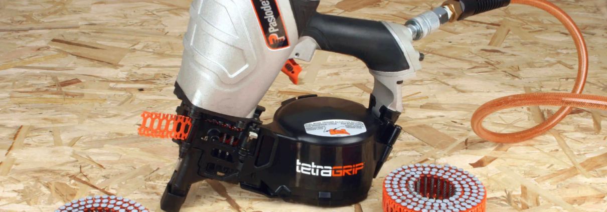 PAslode Orange and Black Nailer with Nails